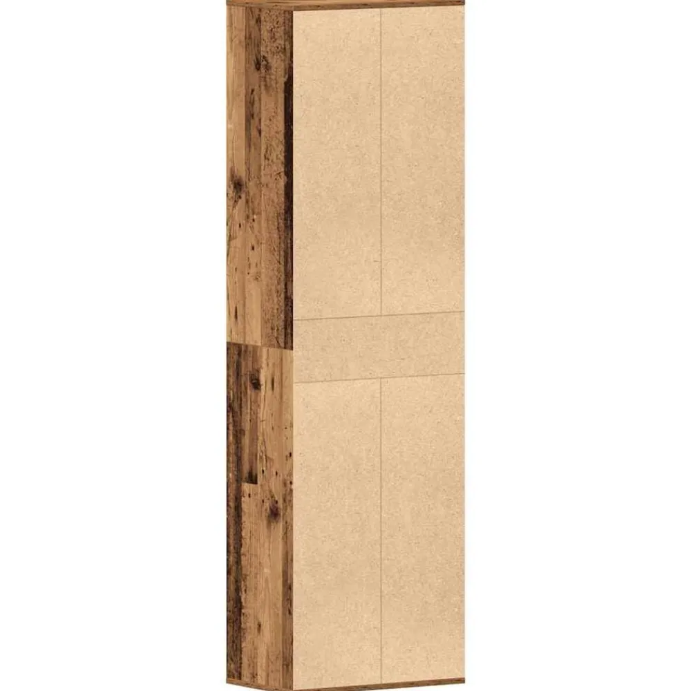 vidaXL Zapatero de madera ingeniería 54x34x183cm Madera antigua New
