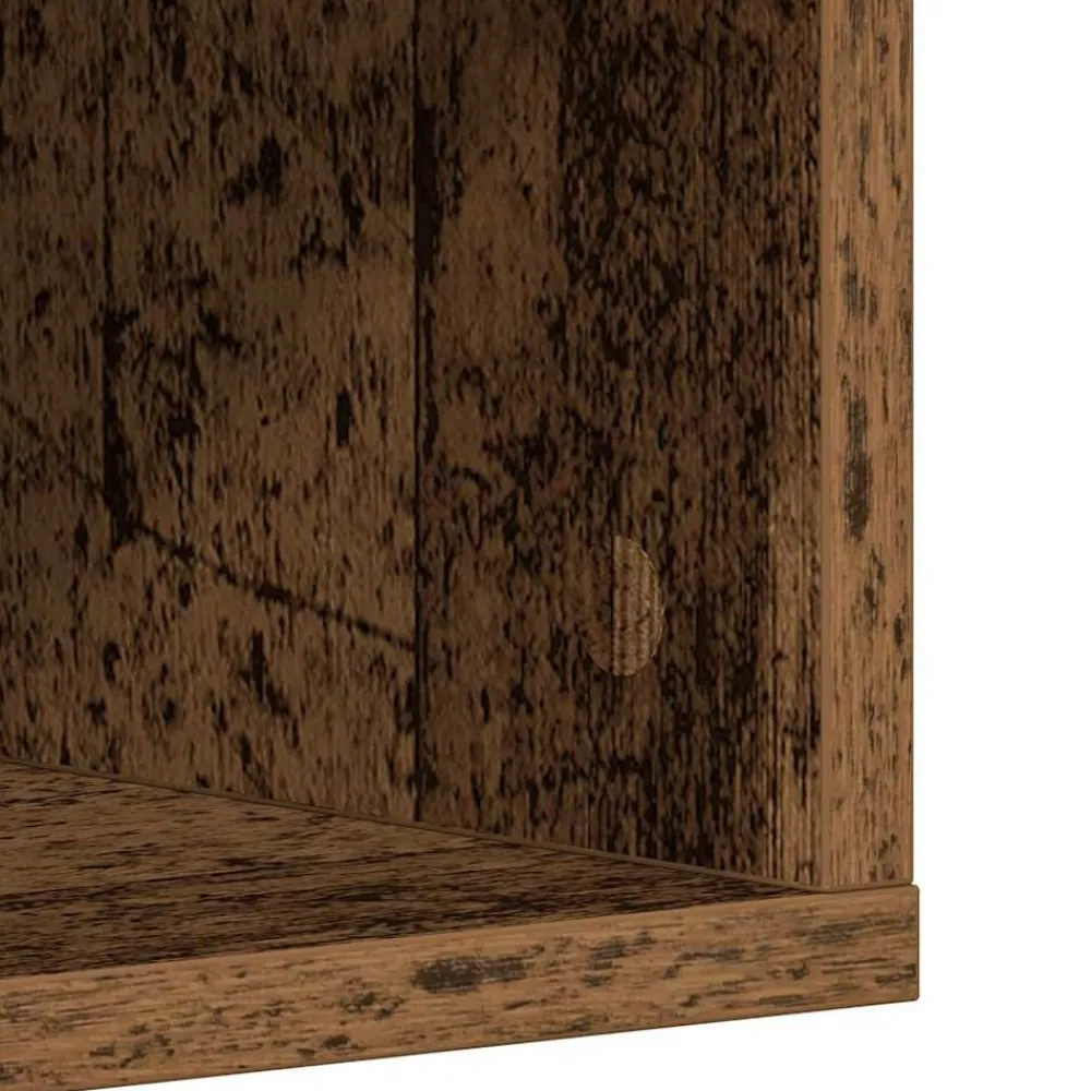 vidaXL Zapatero de madera ingeniería 54x34x183cm Madera antigua New