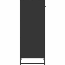vidaXL Zapatero de madera de ingeniería 48x38x97,5 cm Negro Clearance