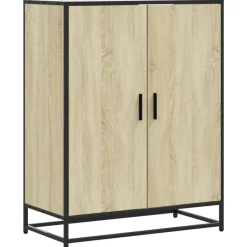 vidaXL Productos Del Hogar-Zapatero de madera y metal 75x38x97,5 cm