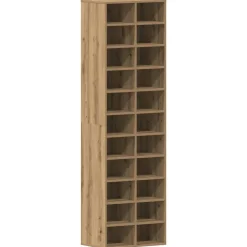 vidaXL Productos Del Hogar-Zapatero de madera contrachapada roble artisian 54x34x183 cm