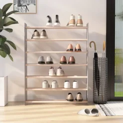 vidaXL Productos Del Hogar-Zapatero de madera contrachapada 90x24x117 cm