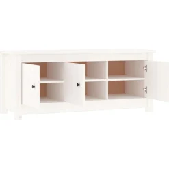 vidaXL Zapatero de madera maciza de pino 110x38x45,5 cm Blanco Sale