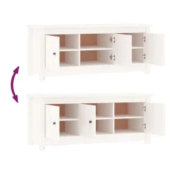vidaXL Zapatero de madera maciza de pino 110x38x45,5 cm Blanco Sale