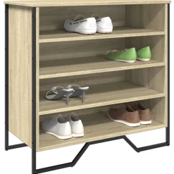 vidaXL Zapatero de madera de ingeniería 80x38x78 cm Roble Sonoma