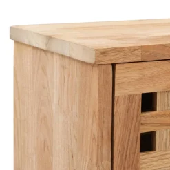 vidaXL Productos Del Hogar-Zapatero de madera maciza de nogal 94x20x38 cm