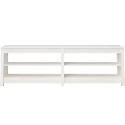 vidaXL Zapatero de madera maciza de pino 160x36,5x50 cm Blanco Online