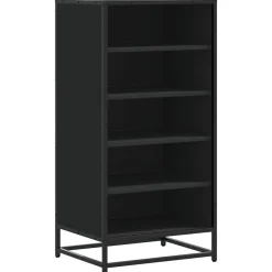 vidaXL Zapatero de madera de ingeniería 48x38x97,5 cm Negro Best