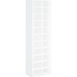 vidaXL Zapatero de madera contrachapada 54x34x183 cm Blanco Hot