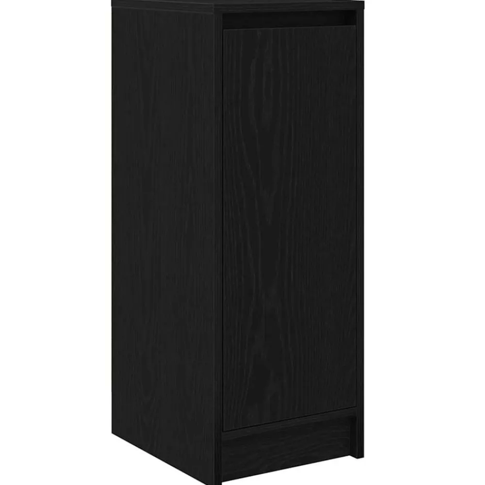 vidaXL Zapatero de madera de 29,5x34x76 cm Roble negro Sale