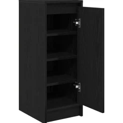 vidaXL Zapatero de madera de 29,5x34x76 cm Roble negro Sale