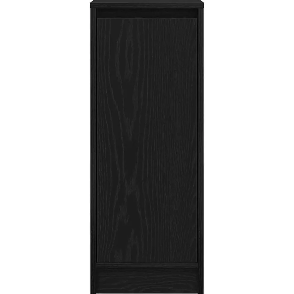 vidaXL Zapatero de madera de 29,5x34x76 cm Roble negro Sale