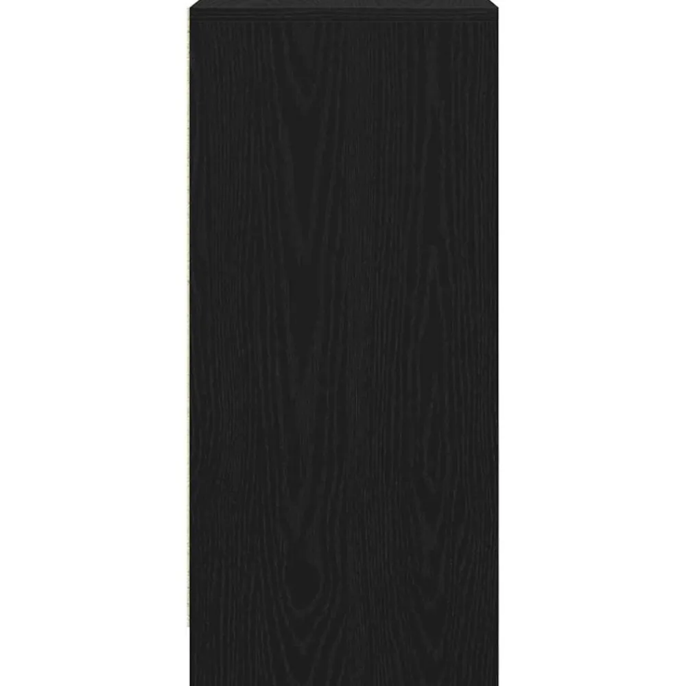 vidaXL Zapatero de madera de 29,5x34x76 cm Roble negro Sale