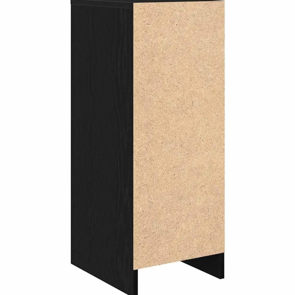 vidaXL Zapatero de madera de 29,5x34x76 cm Roble negro Sale