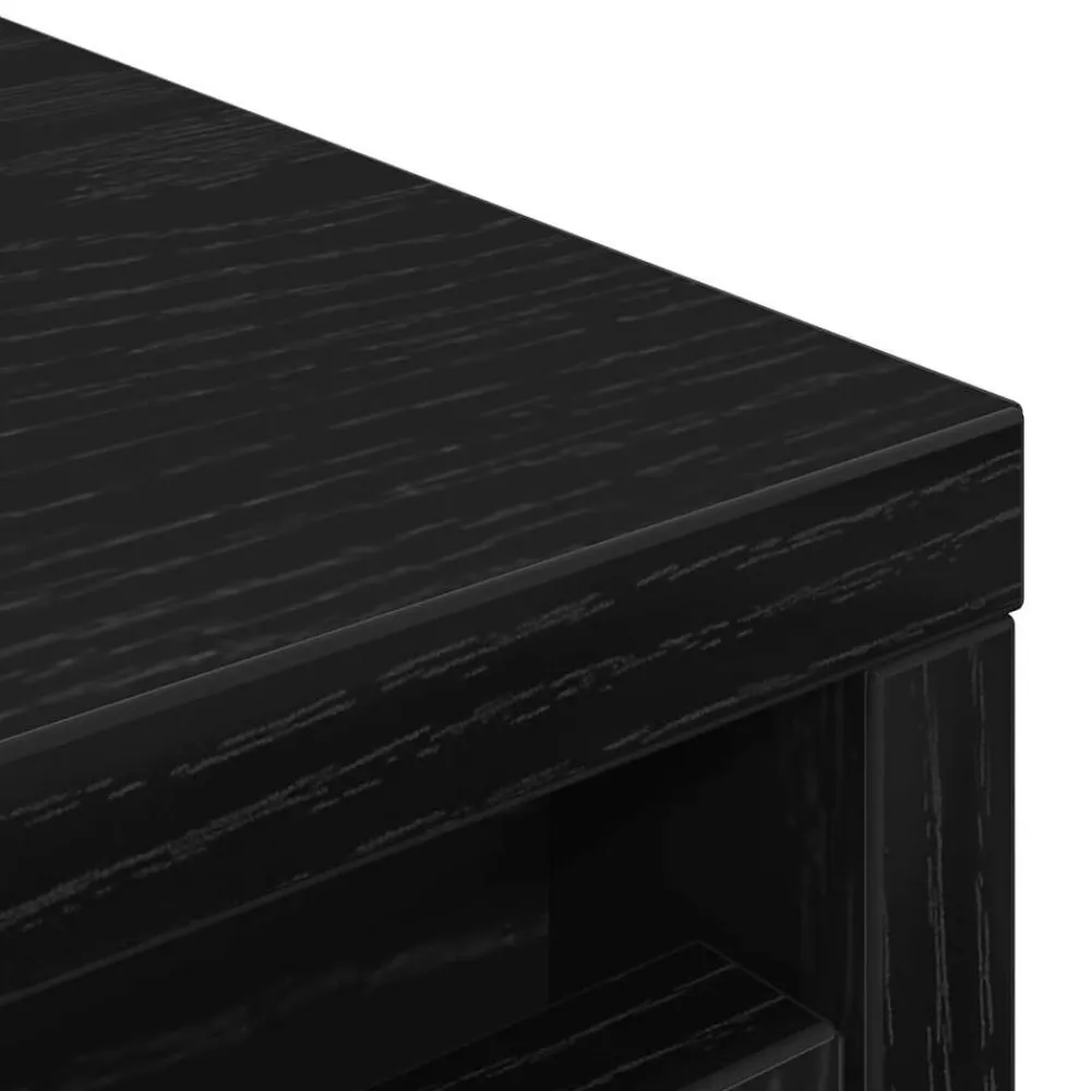 vidaXL Zapatero de madera de 29,5x34x76 cm Roble negro Sale
