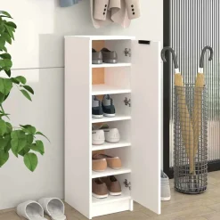 vidaXL Productos Del Hogar|Armarios Y Almacenamiento-Zapatero de madera contrachapada 30x35x100 cm