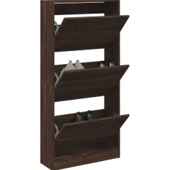 vidaXL Productos Del Hogar-Zapatero de madera de ingeniería roble Sonoma 60x21x125,5 cm