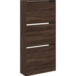 vidaXL Productos Del Hogar-Zapatero de madera de ingeniería roble Sonoma 60x21x125,5 cm