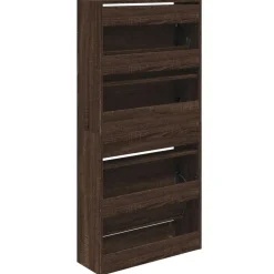 vidaXL Productos Del Hogar-Zapatero de madera de ingeniería roble Sonoma 60x21x125,5 cm