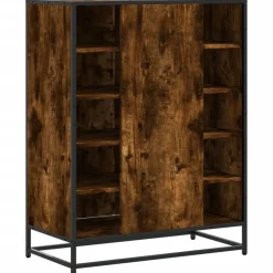 vidaXL Productos Del Hogar-Zapatero de madera y metal 75x38x97,5 cm