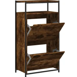 vidaXL Productos Del Hogar-Zapatero de madera de ingeniería 60x34x112 cm