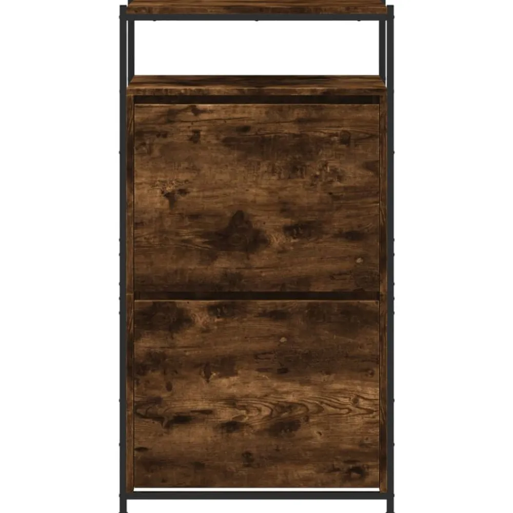 vidaXL Productos Del Hogar-Zapatero de madera de ingeniería 60x34x112 cm