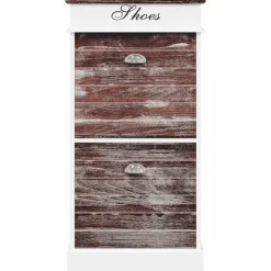 vidaXL Productos Del Hogar-Zapatero de madera de Paulownia marrón 50x28x98 cm