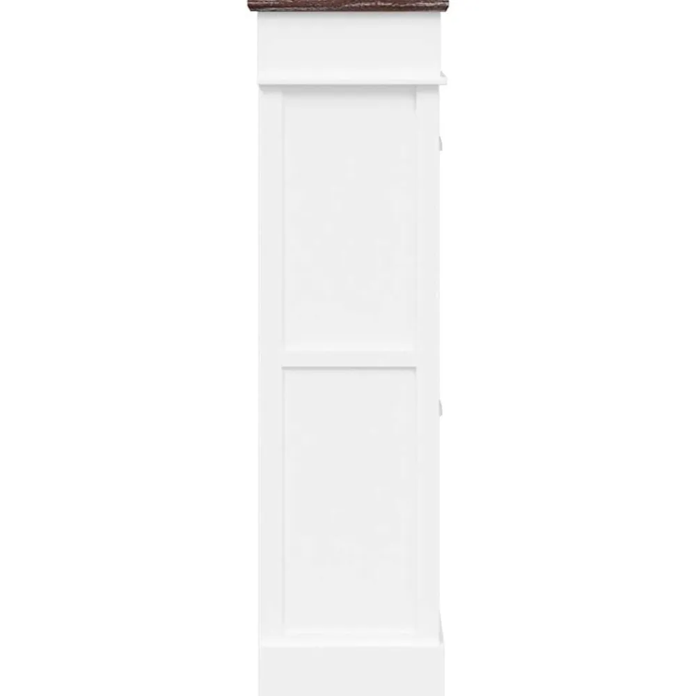 vidaXL Productos Del Hogar-Zapatero de madera de Paulownia marrón 50x28x98 cm