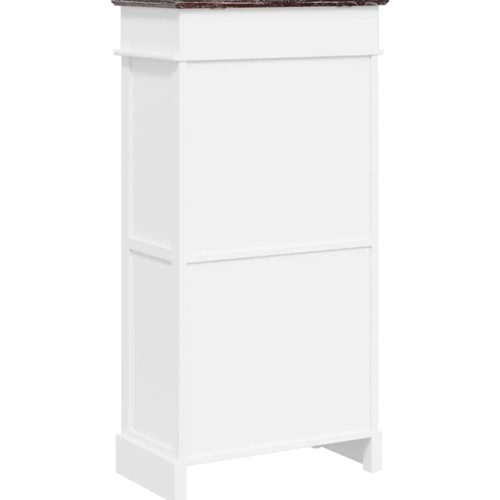 vidaXL Productos Del Hogar-Zapatero de madera de Paulownia marrón 50x28x98 cm