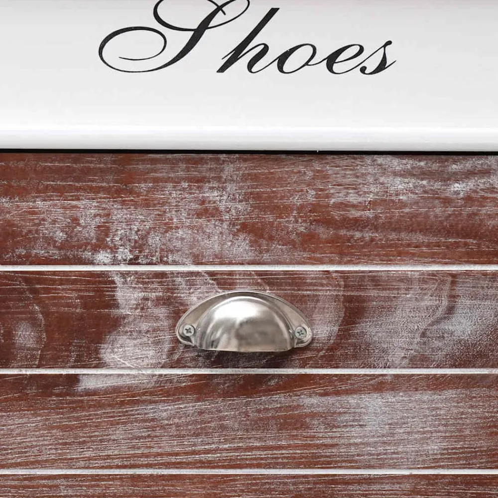 vidaXL Productos Del Hogar-Zapatero de madera de Paulownia marrón 50x28x98 cm