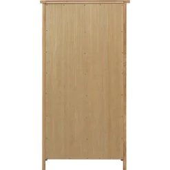 vidaXL Productos Del Hogar-Zapatero de madera maciza de roble 76x37x105 cm
