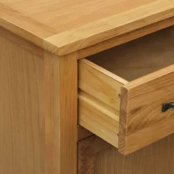 vidaXL Productos Del Hogar-Zapatero de madera maciza de roble 76x37x105 cm