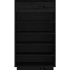 vidaXL Productos Del Hogar-Zapatero de madera maciza de pino 60x34x105 cm
