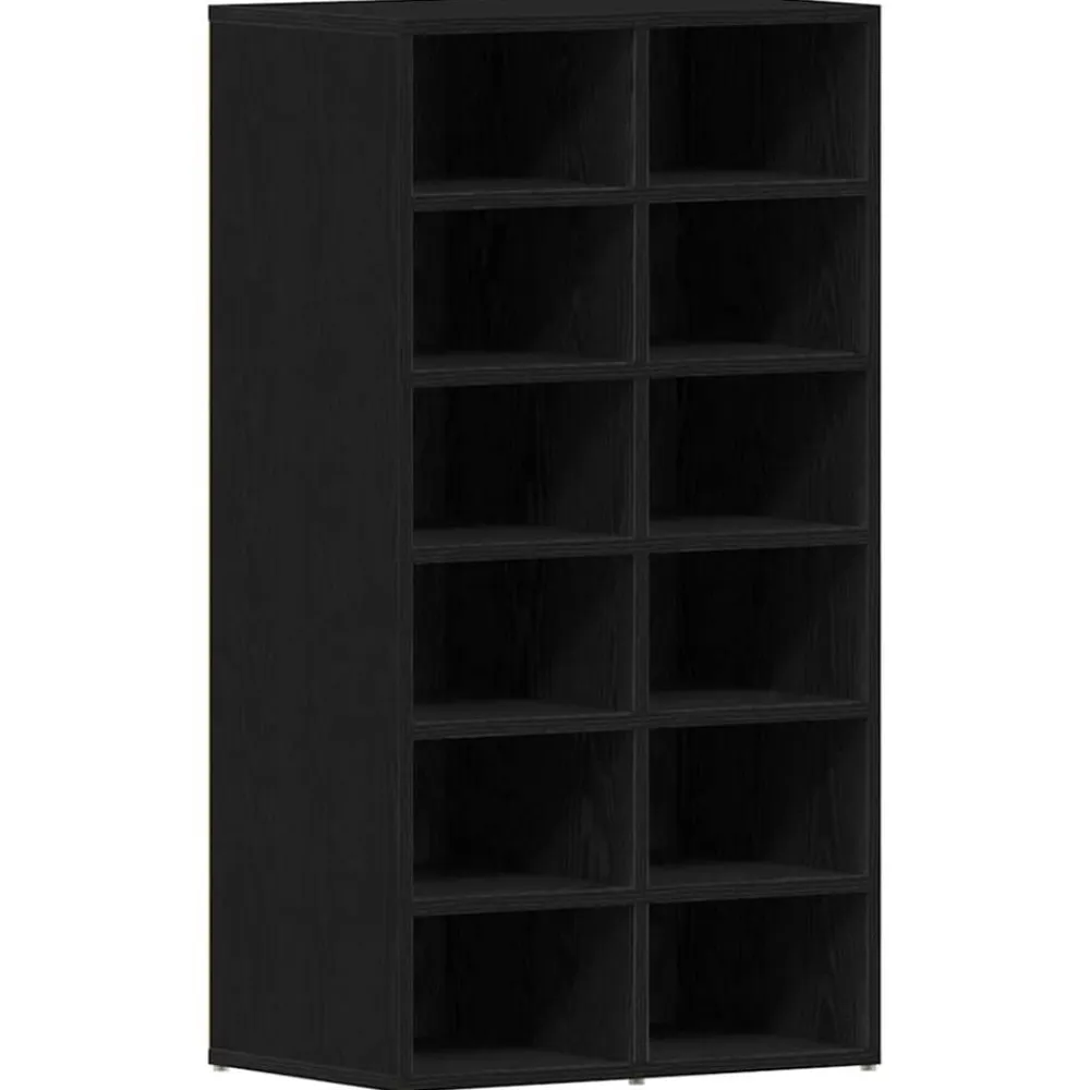 vidaXL Zapatero de madera de 54x34x100,5 cm Roble negro New