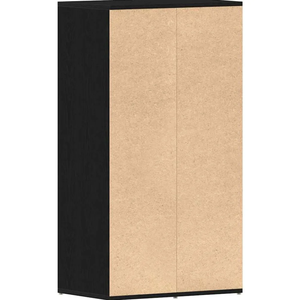 vidaXL Zapatero de madera de 54x34x100,5 cm Roble negro New