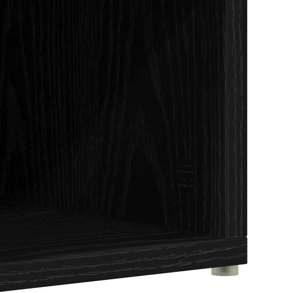 vidaXL Zapatero de madera de 54x34x100,5 cm Roble negro New