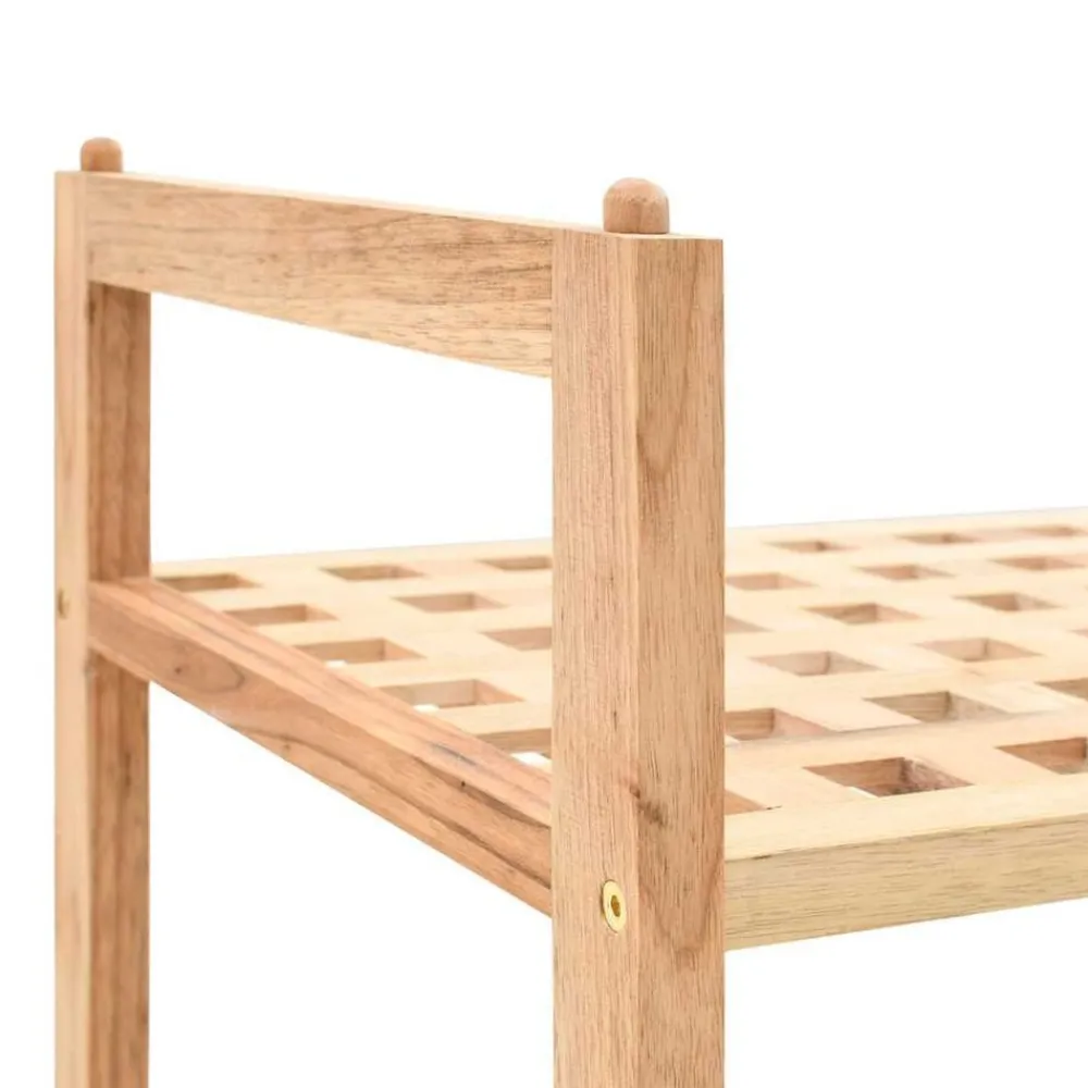 vidaXL Zapatero de madera maciza de nogal 69x26x40 cm Hot