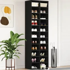 vidaXL Productos Del Hogar-Zapatero de madera contrachapada 54x34x183 cm