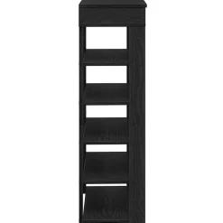 vidaXL Zapatero de madera de ingeniería 60x30x98 cm Negro Clearance