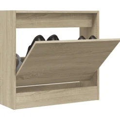 vidaXL Productos Del Hogar-Zapatero de madera de ingeniería 60x21x57 cm