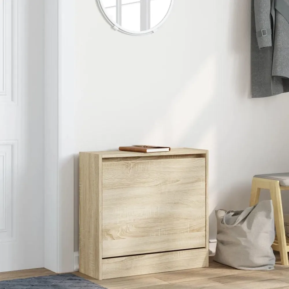vidaXL Productos Del Hogar-Zapatero de madera de ingeniería 60x21x57 cm