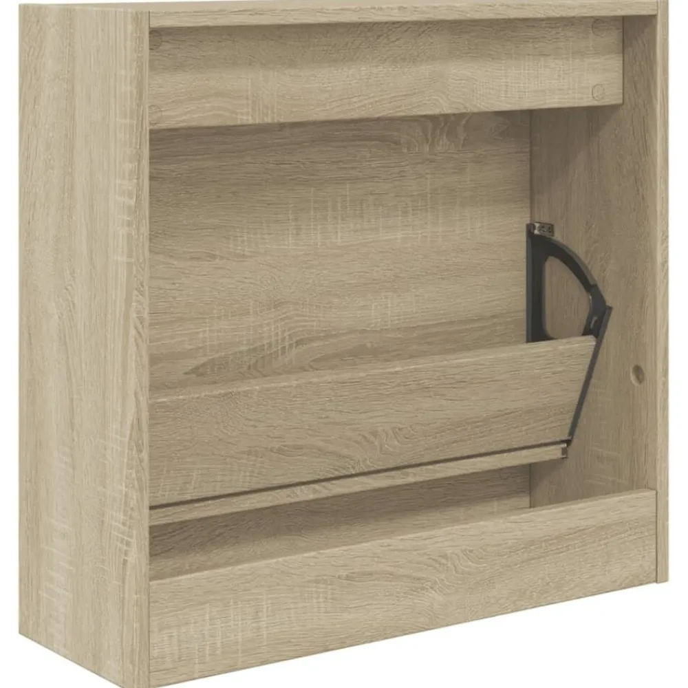vidaXL Productos Del Hogar-Zapatero de madera de ingeniería 60x21x57 cm