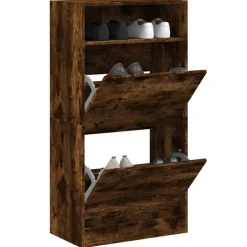 vidaXL Productos Del Hogar-Zapatero de madera de ingeniería 60x34x116 cm