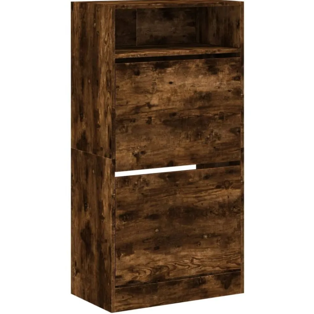 vidaXL Productos Del Hogar-Zapatero de madera de ingeniería 60x34x116 cm
