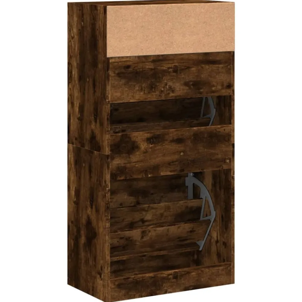 vidaXL Productos Del Hogar-Zapatero de madera de ingeniería 60x34x116 cm