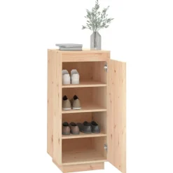 vidaXL Productos Del Hogar-Zapatero de madera maciza de pino 35x35x80 cm