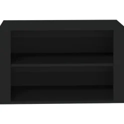 vidaXL Zapatero de madera contrachapada 75x35x45 cm Negro New