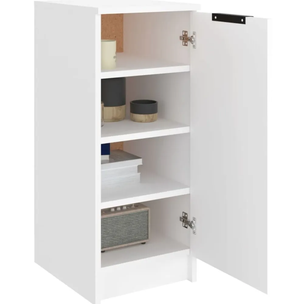 vidaXL Zapatero de madera contrachapada 30x35x70 cm Blanco Discount