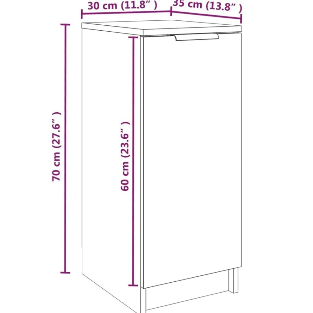 vidaXL Zapatero de madera contrachapada 30x35x70 cm Blanco Discount
