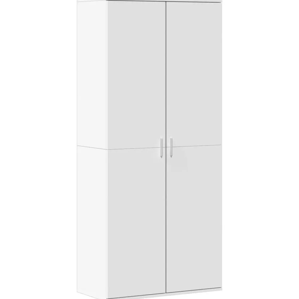 vidaXL Zapatero de madera de ingeniería 80x39x178 cm Blanco Hot